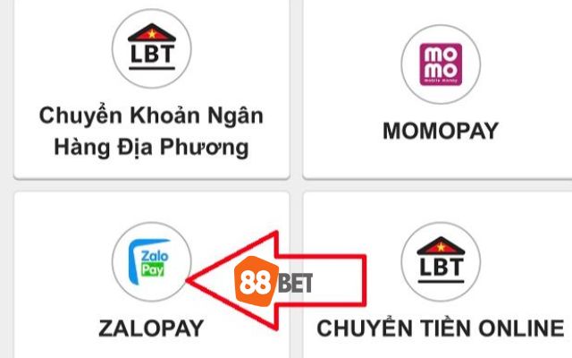 Nạp tiền KUBET qua zalo pay